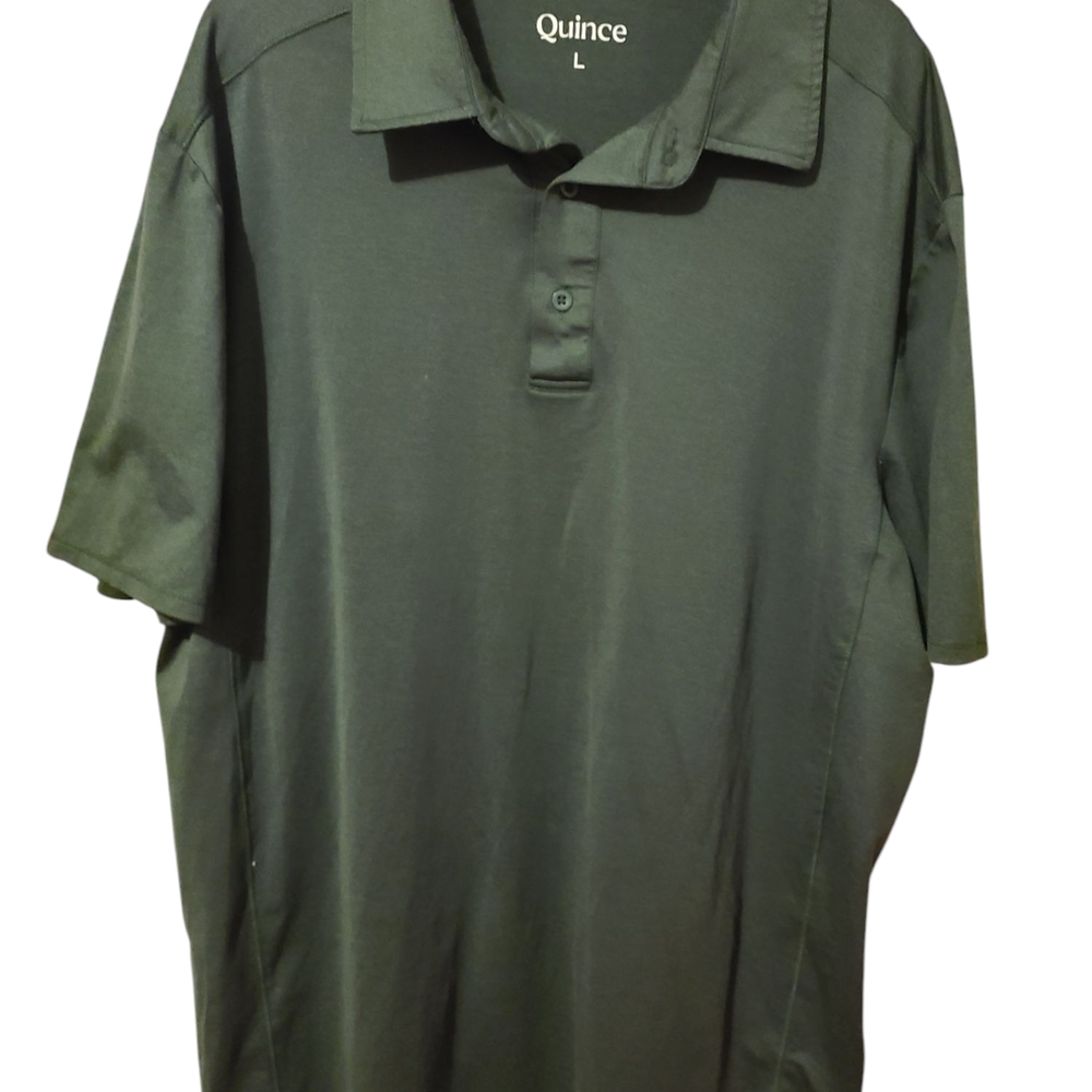 Quince Golf Polo Shirt Size Large Casual Lightweight Preppy Summer